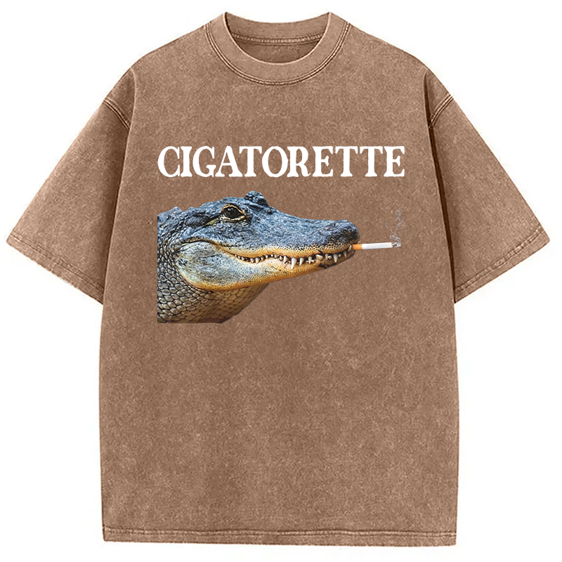 Modecanvas CIGATORETTE DTG Printing Washed T-Shirt