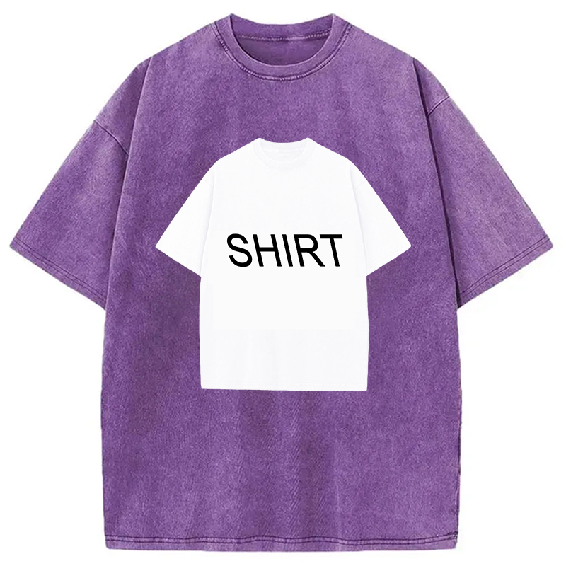 Modecanvas Shirt Of A Shirt Funny Meme Washed T-Shirt-modecanvas