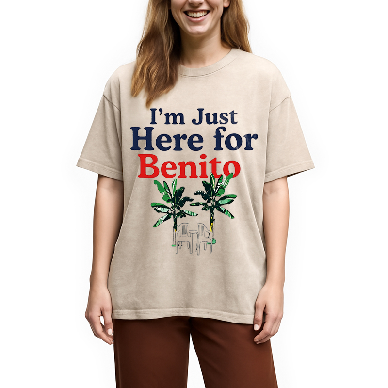 Modecanvas Bad Bunny DTG Printing Washed T-Shirt