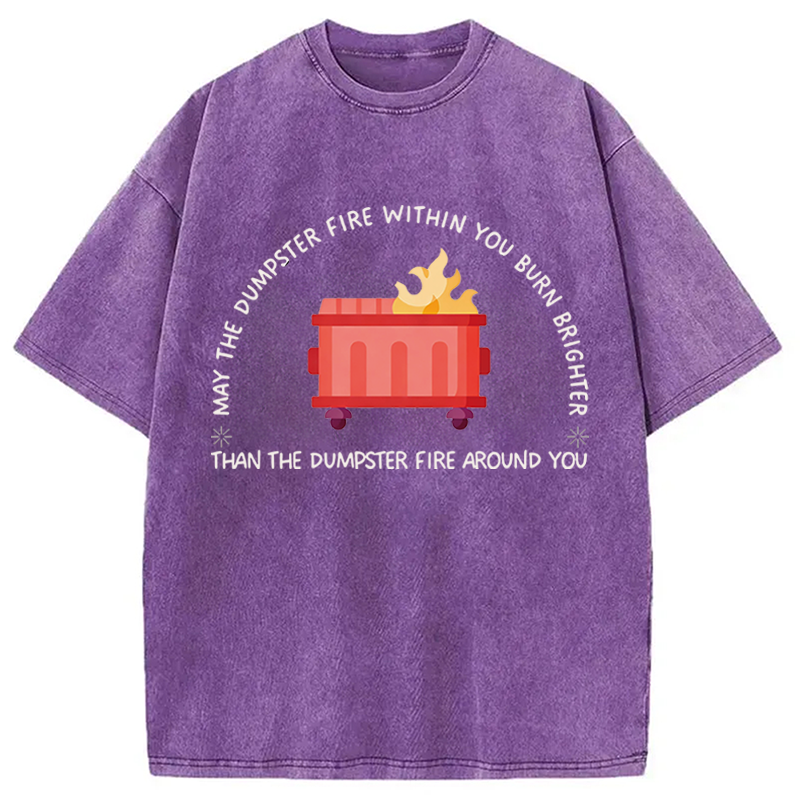 Modecanvas Burn Brighter Funny DTG Printing Washed T-Shirt