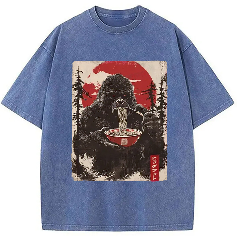 Modecanvas Ramen Lover Bigfoot Washed T-Shirt