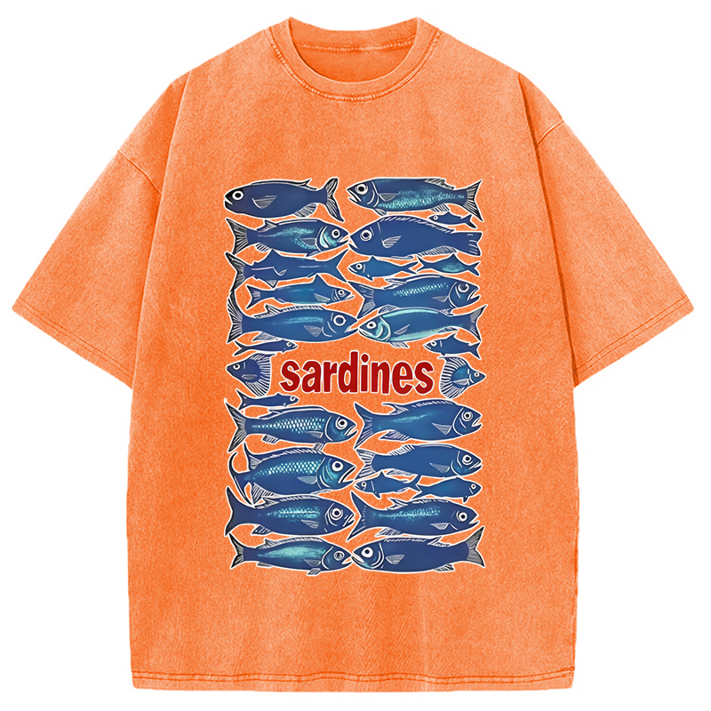 Modecanvas Japan Sardines Washed T-Shirt