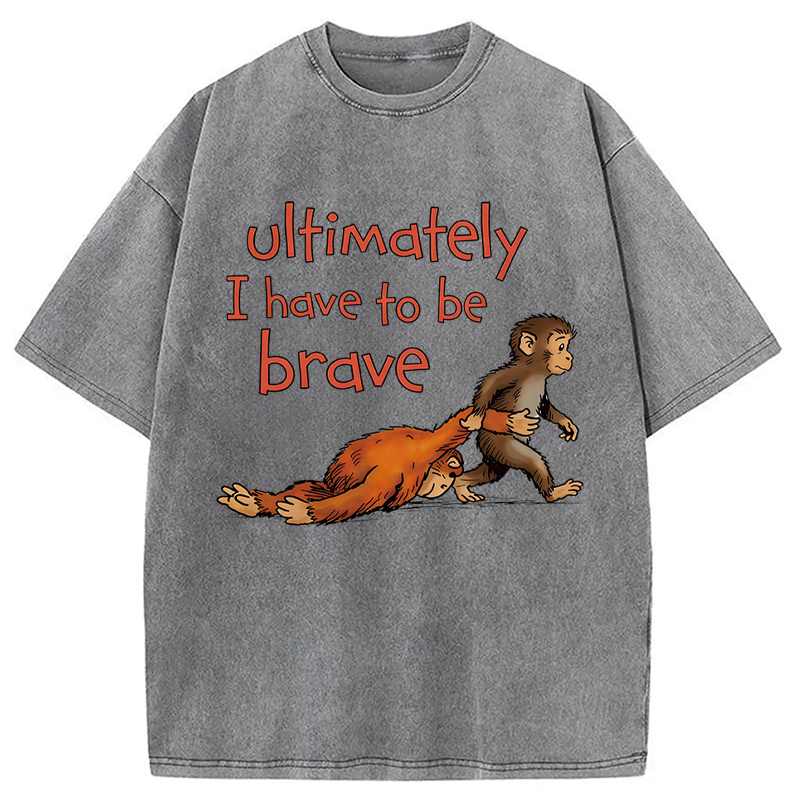 Modecanvas Vintage Monkey Punch DTG Printing Washed T-Shirt
