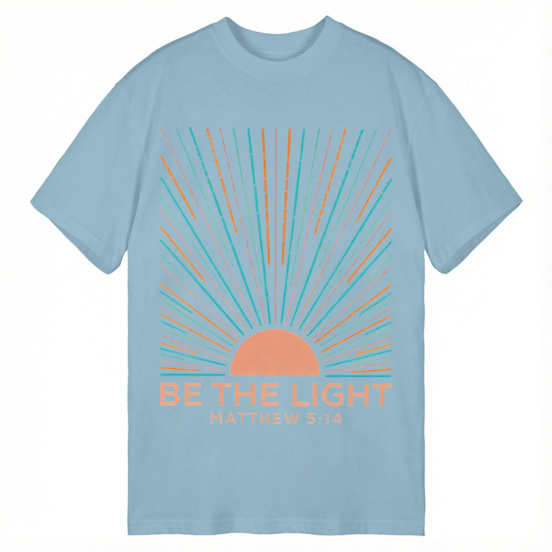 Modecanvas Be The Light DTG Printing Classic T-Shirt-modecanvas