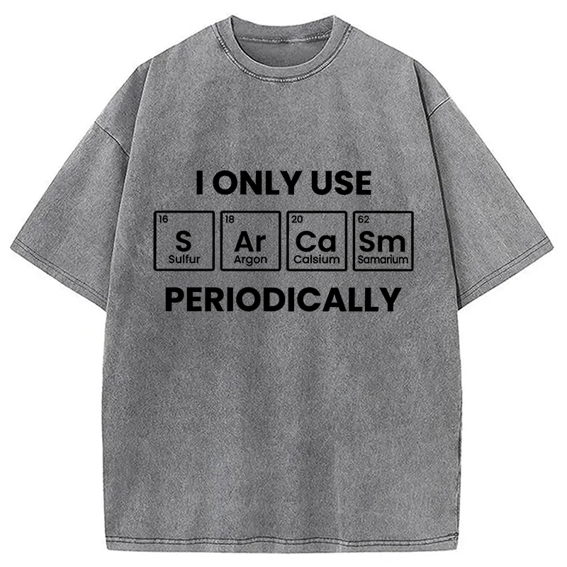 Modecanvas Interesting Chemical Elements Washed T-Shirt