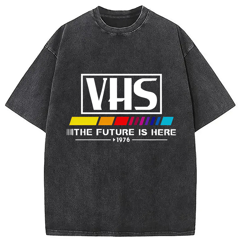 Modecanvas VHS 1976 Vintage Washed T-Shirt-modecanvas