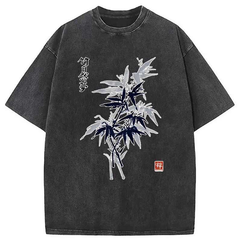Modecanvas Vintage Bambo DTG Printing Washed T-Shirt-modecanvas