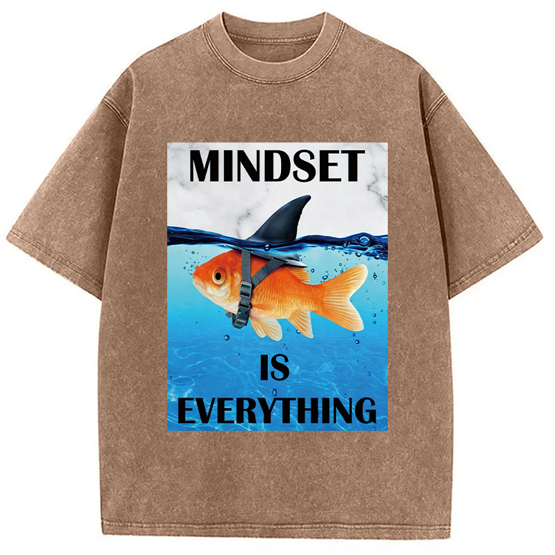 Modecanvas Mindset is Everything DTG Printing Washed T-Shirt