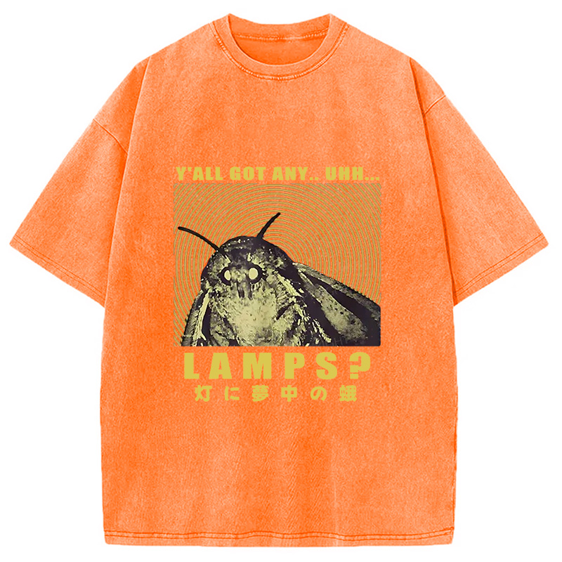 Modecanvas Moth Obsessed With The Light Washed T-Shirt-modecanvas