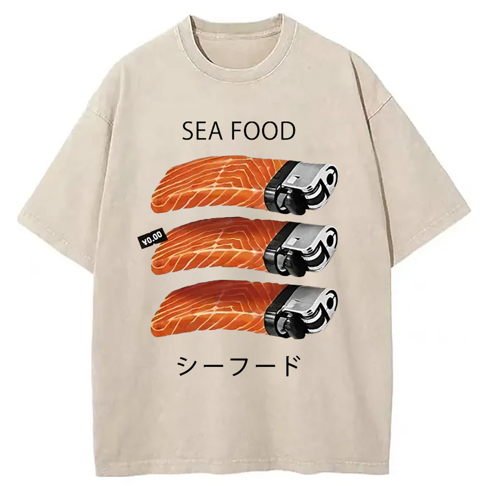 Modecanvas Salmon Lighter Washed T-Shirt