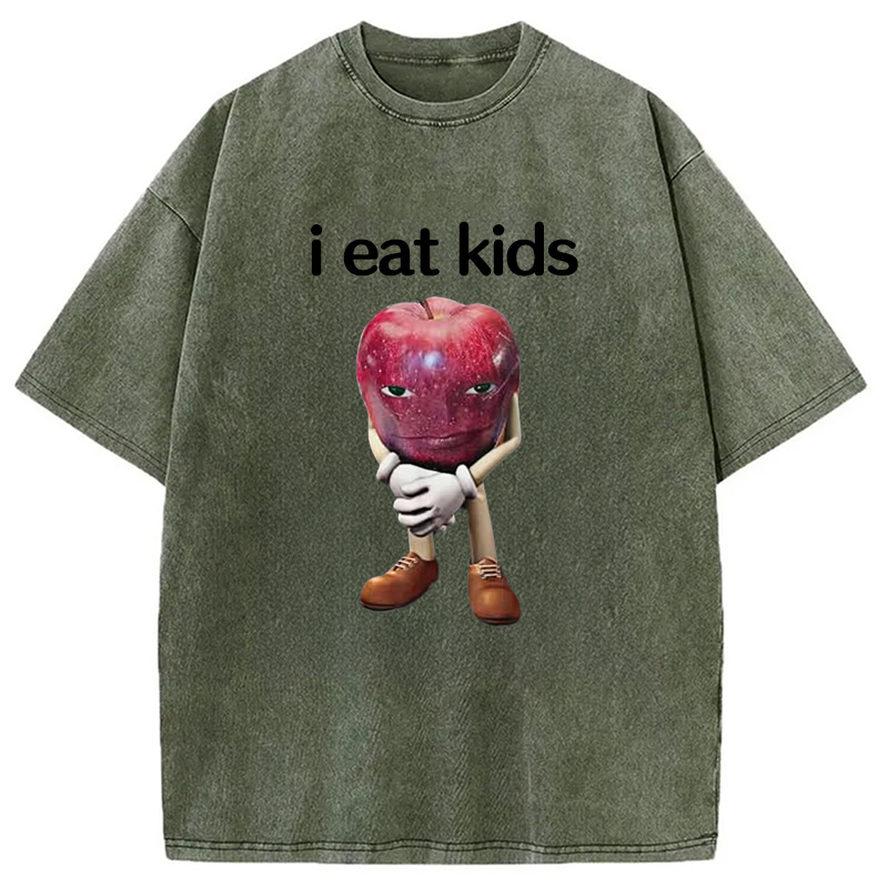 Modecanvas Me Asf Apple Funny Apple Washed T-Shirt