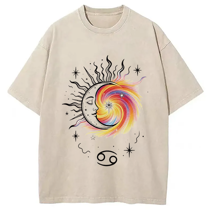 Modecanvas Balance Of Light And Soul? DTG Printing Washed T-Shirt
