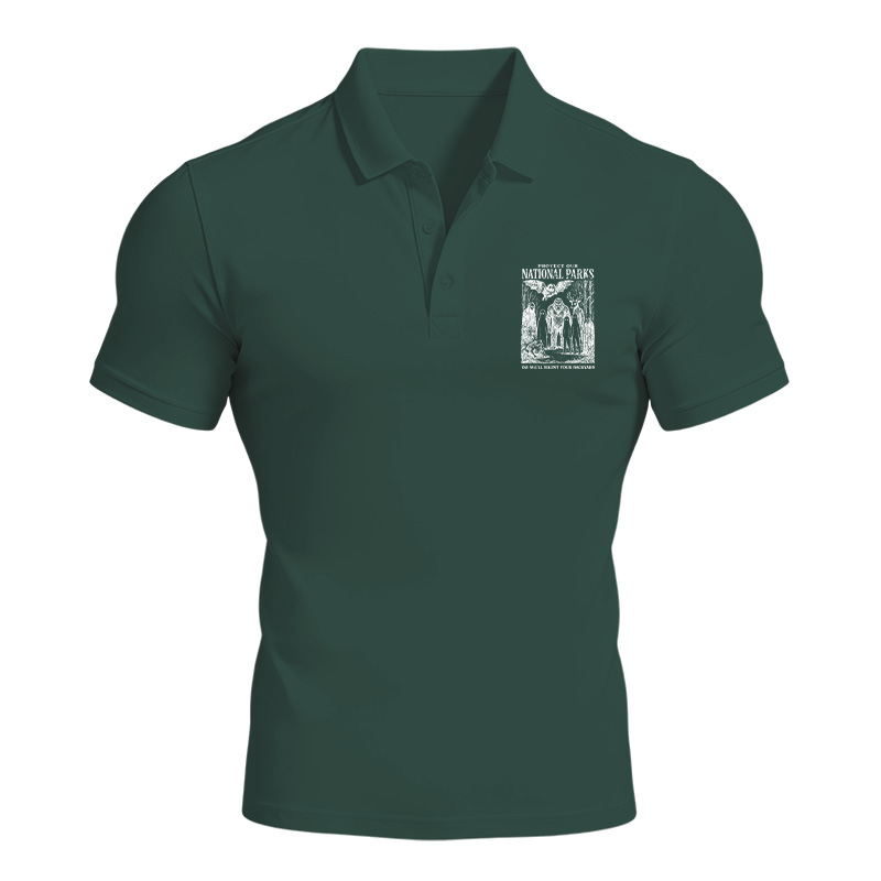 Modecanvas Mothman Protect Our Parks Polo Shirt