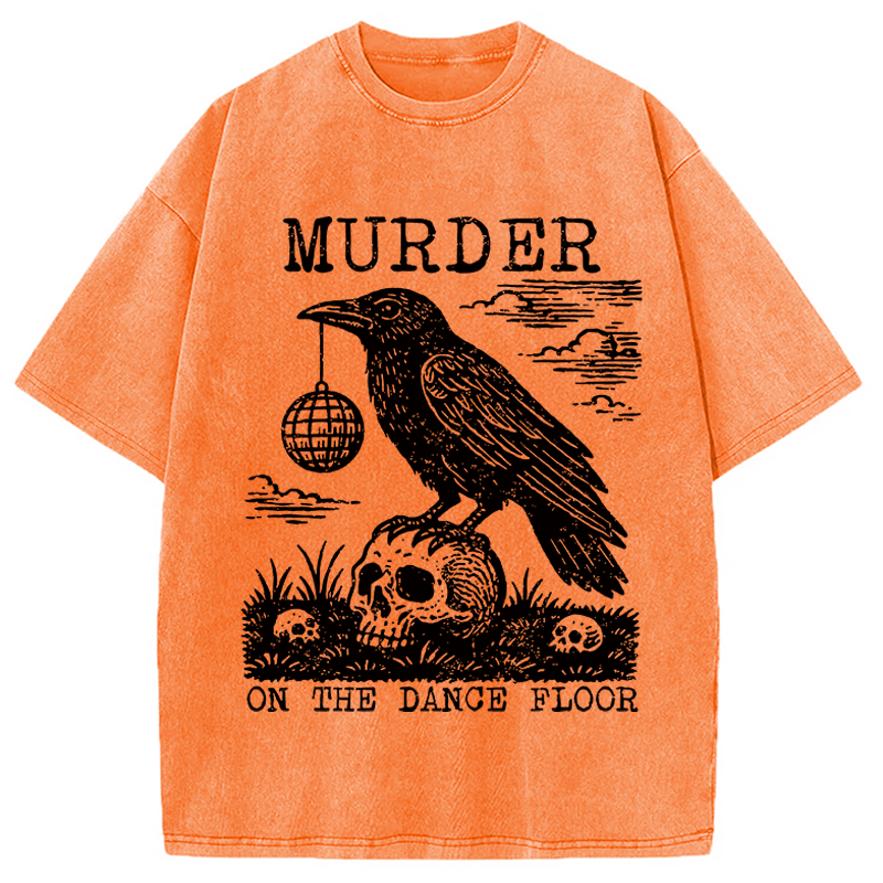 Modecanvas Murder on the Dance Floor DTG Printing Washed T-Shirt