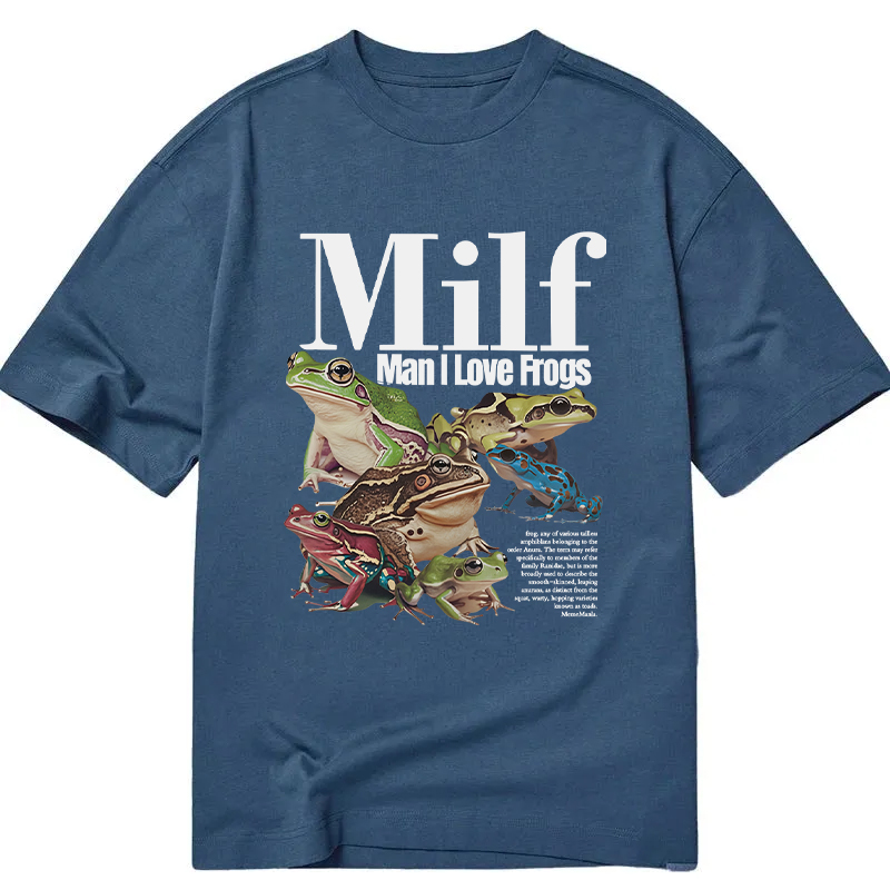Modecanvas Man I Love Frogs Meme DTG Printing Classic T-Shirt-modecanvas