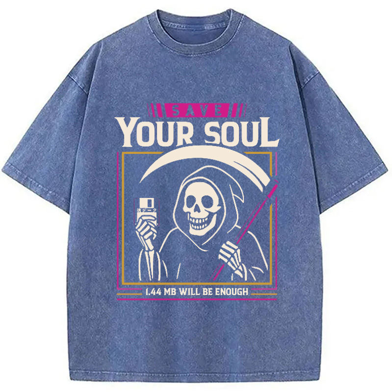 Modecanvas Store Your Soul Washed T-Shirt