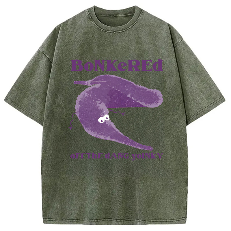 Modecanvas Bonkered of The Dang Yoinky Washed T-Shirt-modecanvas