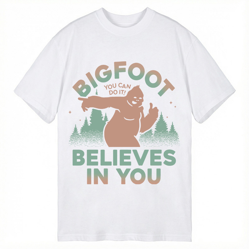 Modecanvas Bigfoot Believes In You DTG Printing Classic T-Shirt-modecanvas