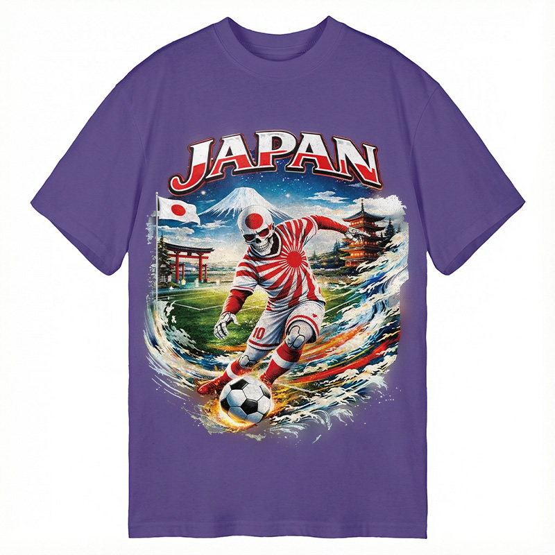 Modecanvas Vintage Japanese Football DTG Printing Classic T-Shirt-modecanvas