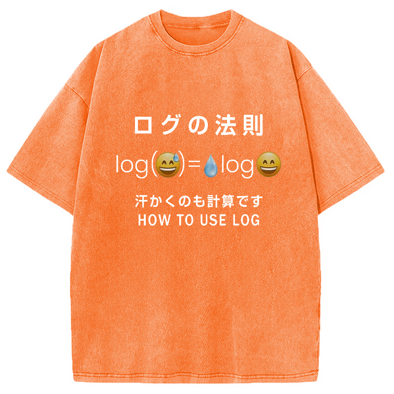Modecanvas Funny How To Use Log Washed T-Shirt