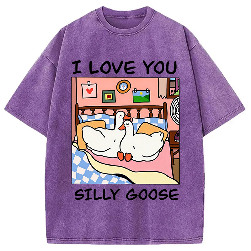 Modecanvas I Love You DTG Printing Washed T-Shirt