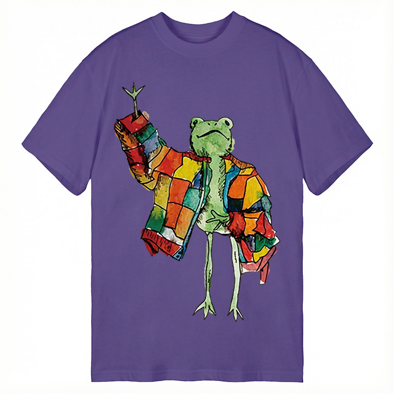 Modecanvas Stylish Frog DTG Printing Classic T-Shirt-modecanvas