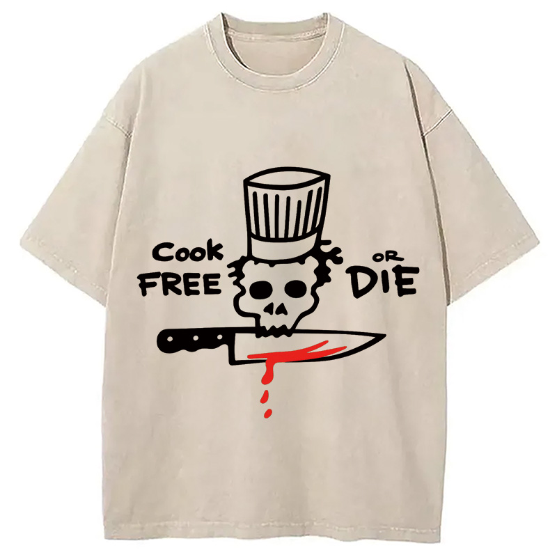 Modecanvas Cook Free or Die Washed T-Shirt