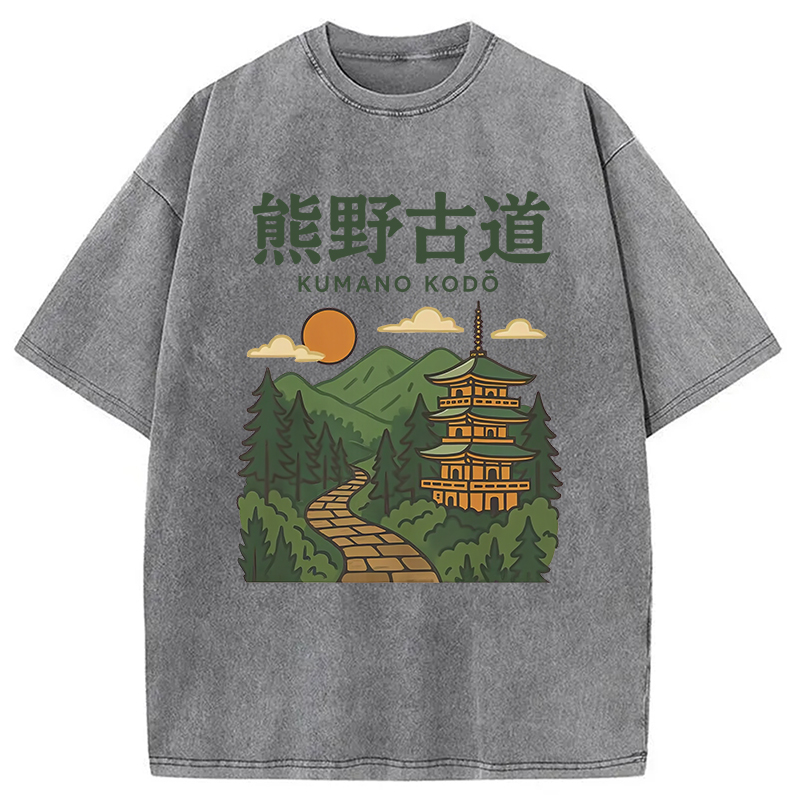 Modecanvas Kumano Kodo Japan Trail Washed T-Shirt