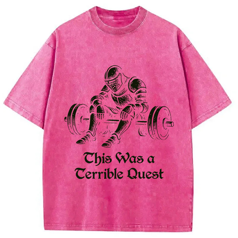 Modecanvas This Was a Terrible Quest DTG Printing Washed T-Shirt