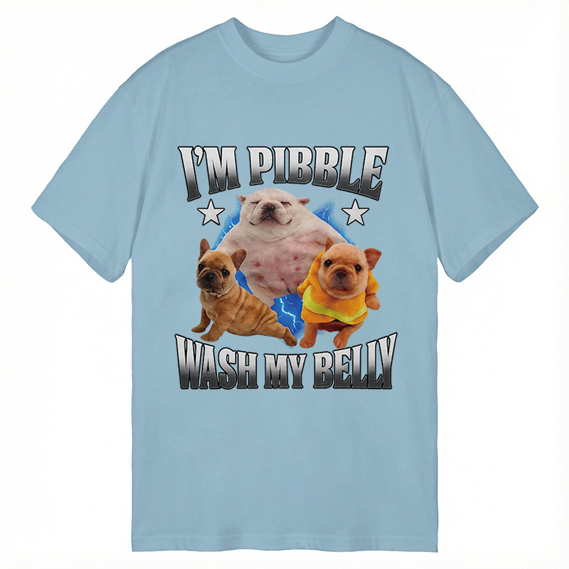 Modecanvas Im Pibble Wash My Belly Funny Dog DTG Printing Classic T-Shirt-modecanvas
