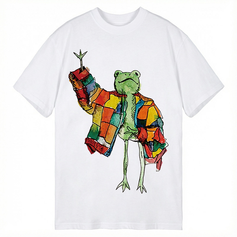 Modecanvas Stylish Frog DTG Printing Classic T-Shirt-modecanvas