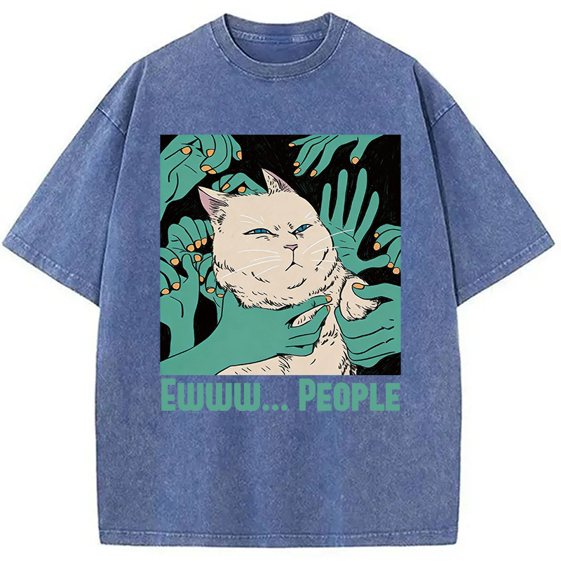 Modecanvas Ewww... People DTG Printing Washed T-Shirt