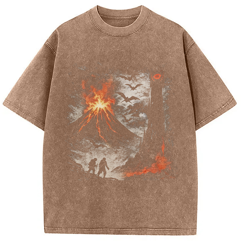 Modecanvas The Dark Lands DTG Printing Washed T-Shirt-modecanvas