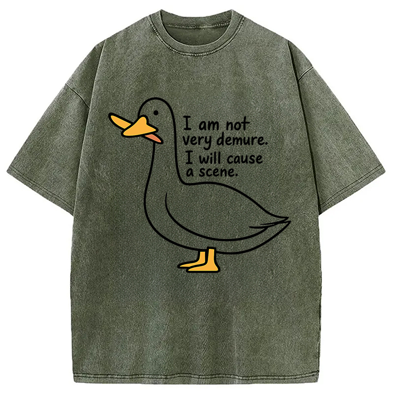Modecanvas Very Demure Goose Washed T-Shirt