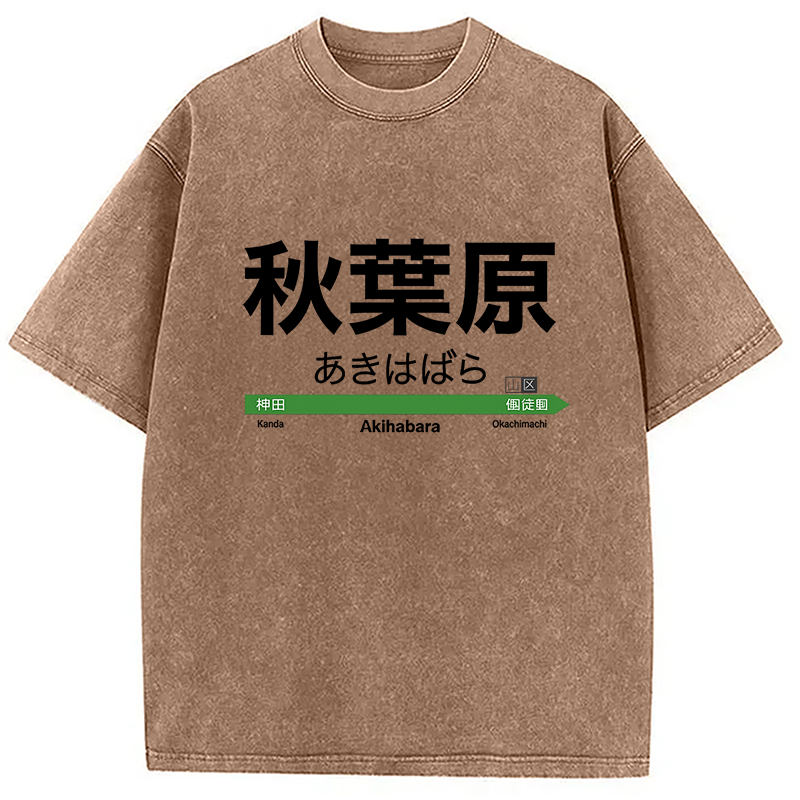 Modecanvas Akihabara Station Washed T-Shirt