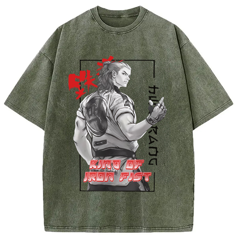 Modecanvas TEKKEN Hwoarang Anime Washed T-Shirt