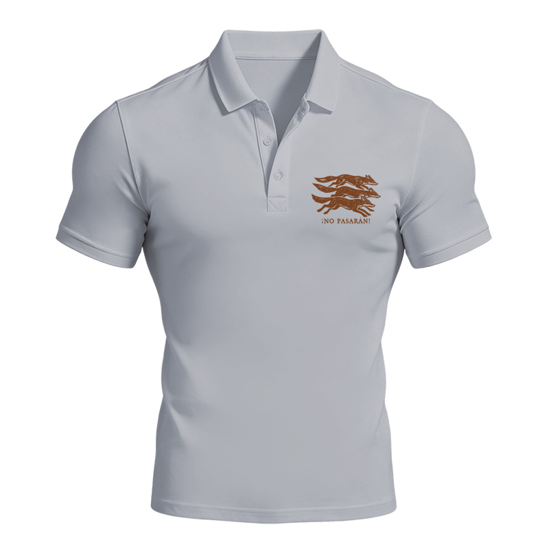 Modecanvas No Pasaran! Anti-Fascist Fox Polo Shirt