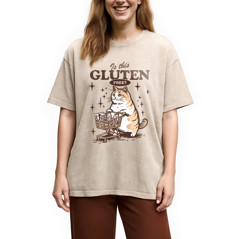 Modecanvas Is This Gluten Free DTG Printing Washed T-Shirt