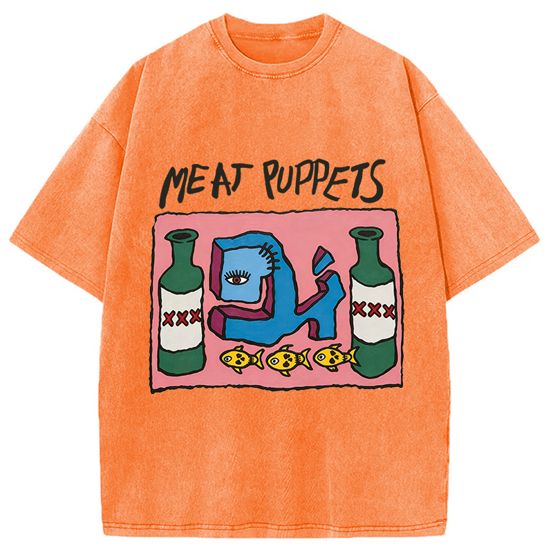 Modecanvas Ment Puppets DTG Printing Washed T-Shirt