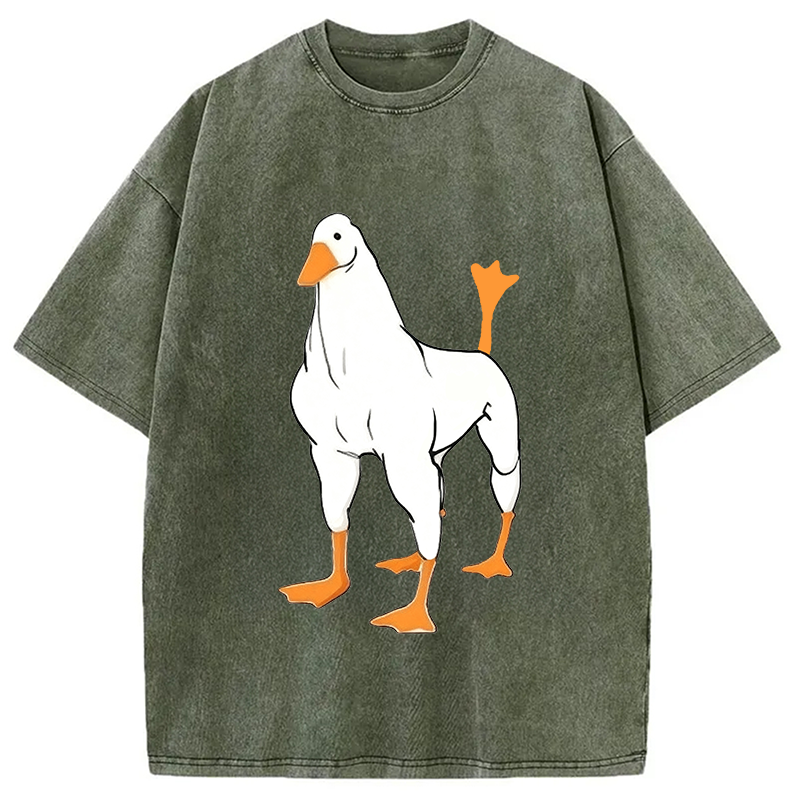 Modecanvas Muscle Duck Goose Washed T-Shirt