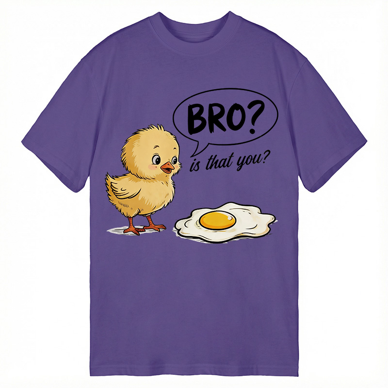 Modecanvas Funny Chick And Egg DTG Printing Classic T-Shirt-modecanvas