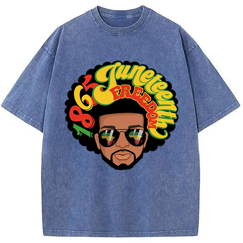 Modecanvas Juneteenth 1865 DTG Printing Washed T-Shirt