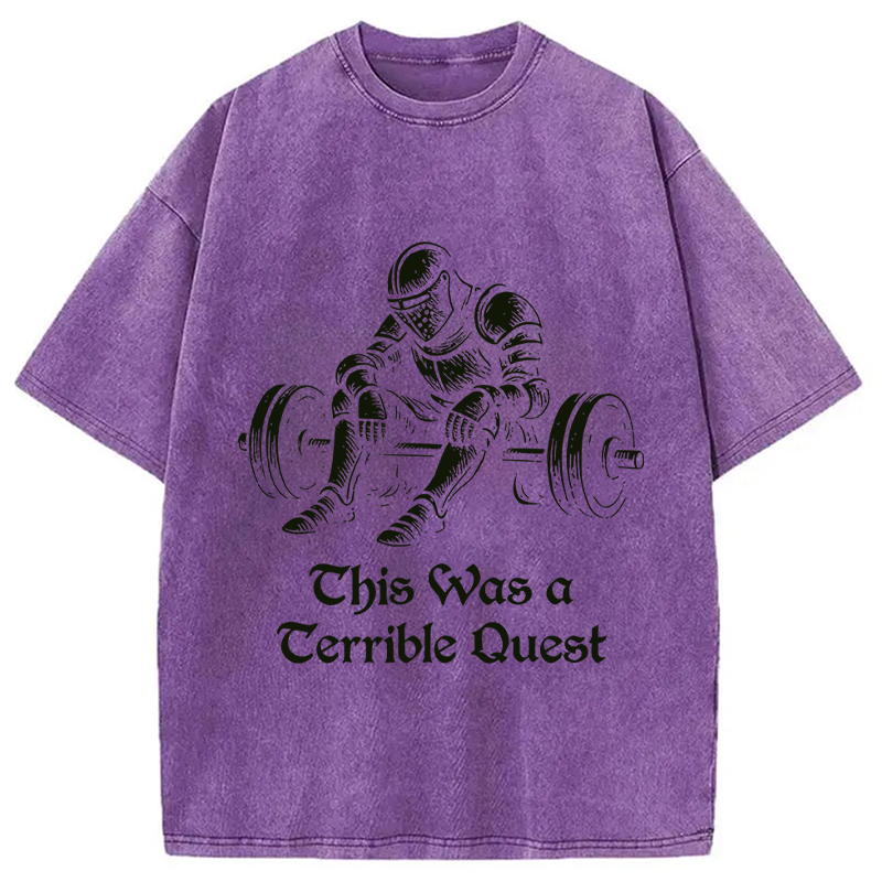 Modecanvas This Was a Terrible Quest DTG Printing Washed T-Shirt