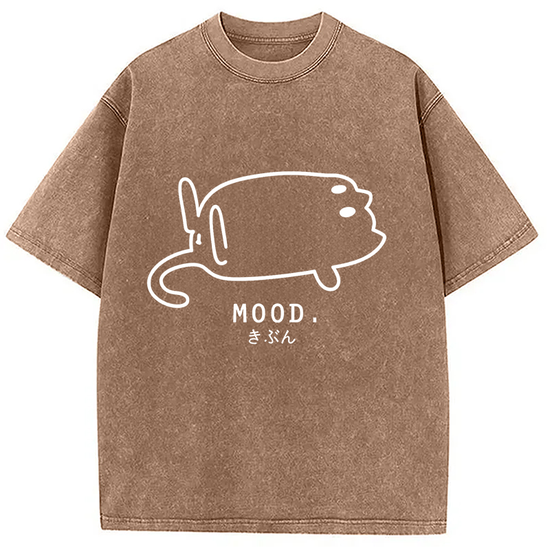 Modecanvas Bad Mood Washed T-Shirt