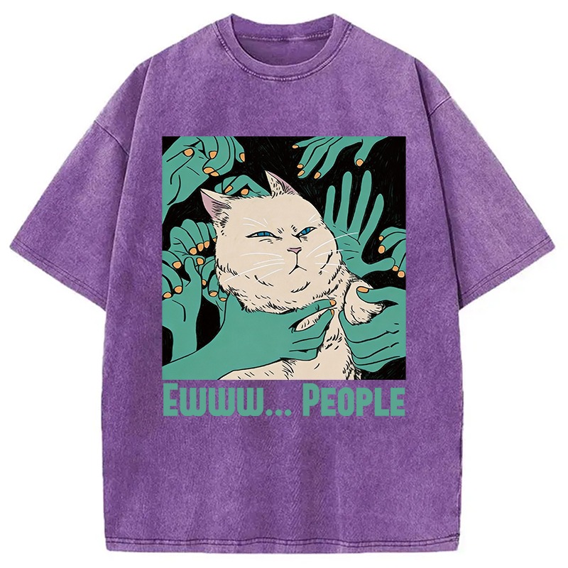Modecanvas Ewww... People DTG Printing Washed T-Shirt