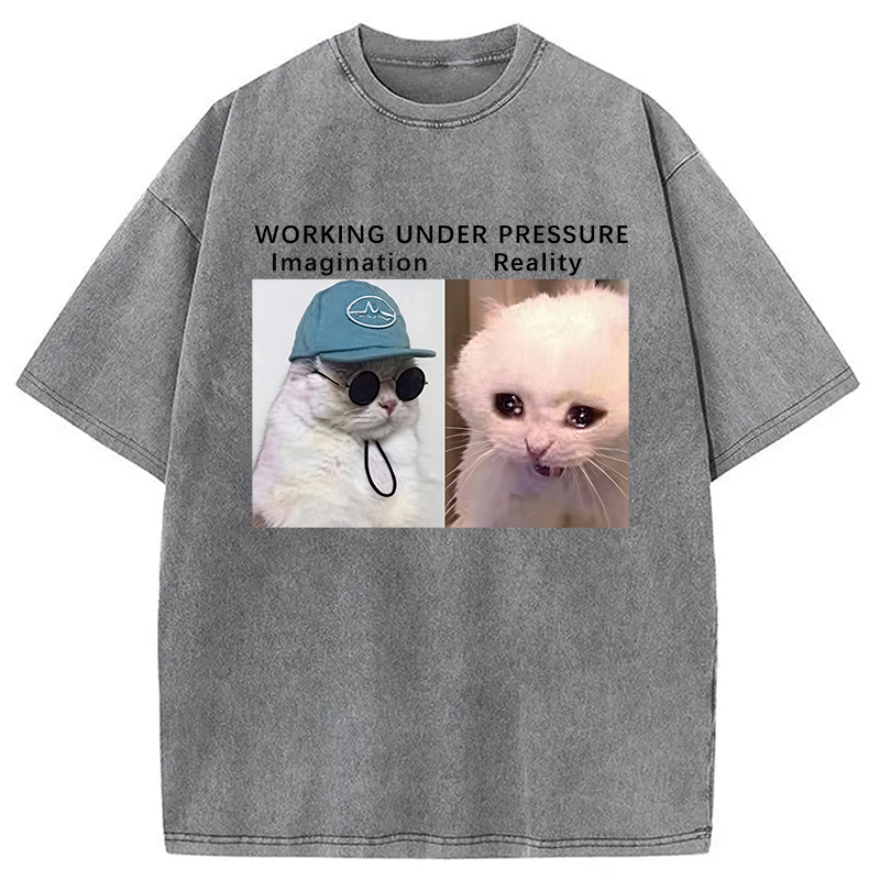 Modecanvas Working Under Pressure DTG Printing Washed T-Shirt