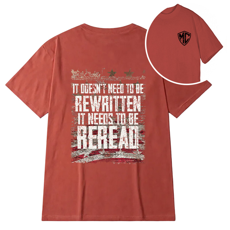 Modecanvas REREAD, Not Rewritten DTG Printing Back Classic T-Shirt