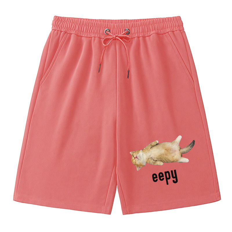 Modecanvas Silly Sleepy Cat Meme Classic Short