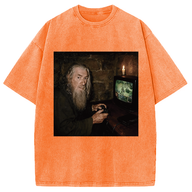Modecanvas Gamer Wizard Washed T-Shirt
