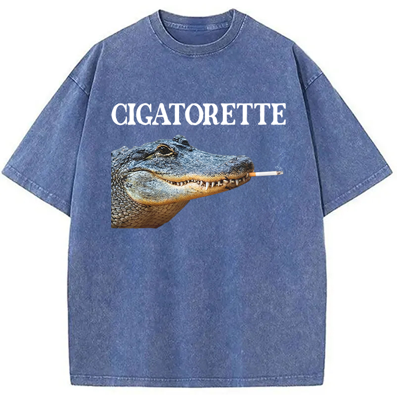 Modecanvas CIGATORETTE DTG Printing Washed T-Shirt